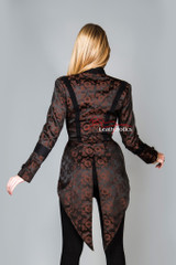 womens steampunk vintage tailcoat (from the back)