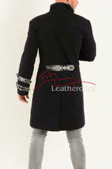 Men's Tailcoat Jacket Black Cotton MTC5 Back