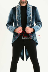 Men's Tailcoat Blue With Swallow Tails Men's Tailcoat Blue With Swallow Tails