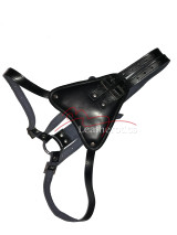 leather chastity belt - side