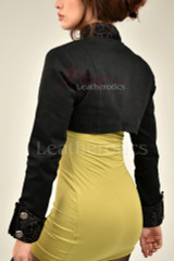 black bolero jacket back view