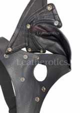 Men's Grey Leather Jockstrap - Side