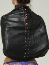 bdsm Binder Leather Straitjacket - back details
