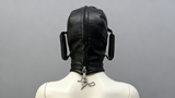 Lockalbe leather hood with removable leather handles