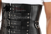Men’s Leather Buckled Under Bust Corset - Details