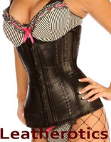 1809 Underbust Real Leather Corset Extreme Tight Lacing
