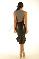 real leather skirt