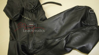  Leather Bodybag Bondage B-Suit with Mask Restraint Gimp suit pic 6