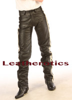 Calfskin Leather Mens Soft Supple Trousers
