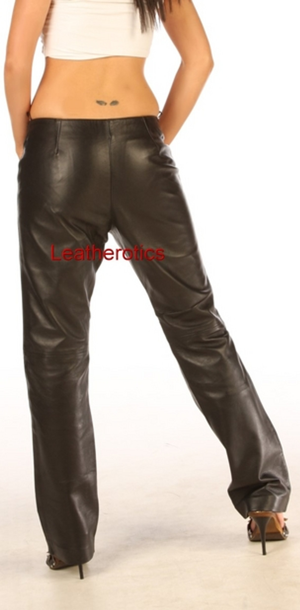 ladies real leather trousers