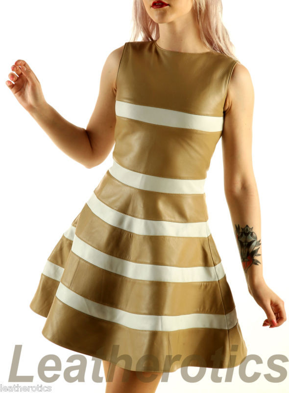 white leather mini dress