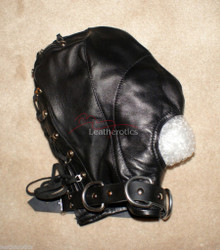 Bdsm Goat Leather Tight mask hood 