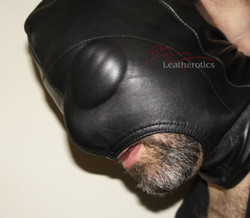 Goat Leather Leder Cuir Tight Mask Hood Mask 7