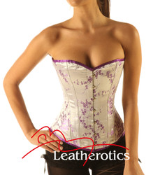 Silk Lilac Corset White