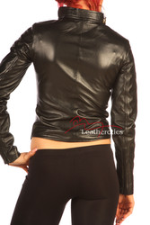 Party Black Leather Shirt Top Shop BG9 back