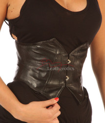 Leather Waspie Corset Belt