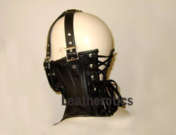 Leather BDSM Neck Corset - Side View