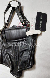 Leather BDSM Neck Corset - Top View