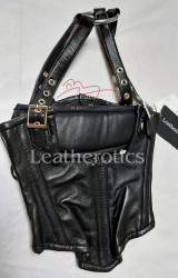 Leather BDSM Neck Corset - Upper View
