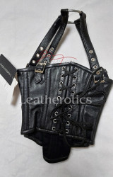 Leather BDSM Neck Corset - Right View