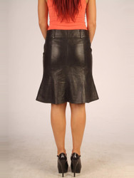 Leather Bell Skirt - Back