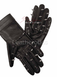 Leather STEEL SPIKE  hand GLOVES 1