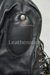 Leatherotic sensory deprivation hood details