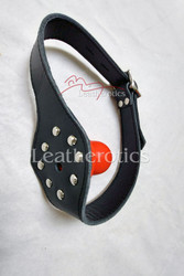 Leather bal gag in red colour 3