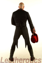 Men's Cotton Tailcoat Wedding Red Steampunk Vintage Coat STPGR back