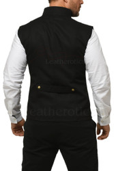 Vtg Waistcoat Black - back