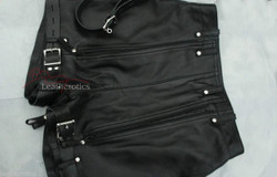 Leather Bondage Shorts - Left View