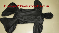 Leather Bodybag Bondage B-Suit with Mask Restraint Gimp suit
