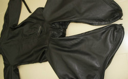 Leather Bodybag Bondage B-Suit with Mask Restraint Gimp suit pic 7