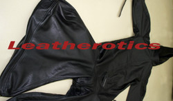 Leather Bodybag Bondage B-Suit with Mask Restraint Gimp suit pic 8