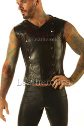 Men's Leather Corset Vest