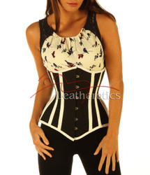 Laced Cotton Tight Corset - Front View