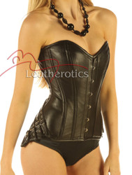 Gothic Leather Corset for Plus sizes - front