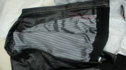 leather bomber jacket - inside view
