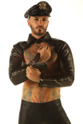 eather Collar With Sleeves Top Muscle Jacket, Gays Clothing online