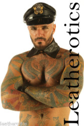 Gays Leather Collar With Press Stud Button - front
