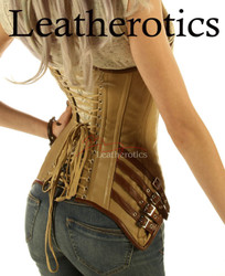 Tan Steampunk Corset - Back