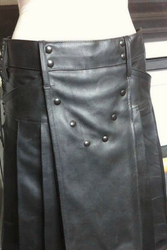 Men's Full-Grain Leather Kilt | Wrap Around Design | Leatherotics