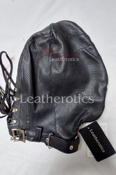 Perforated leather mask Bondage Gear Leatherotics