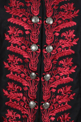 red brocade embroidery

