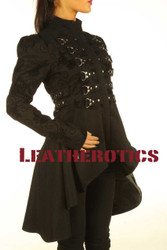womens gothic jacket From Leatherotics- side view
