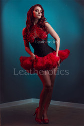 Black Cotton Underbust Corset - In Use