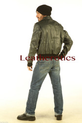 leather jacket for men - back
