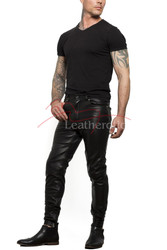 Men's leather skinny jeans Made to Order