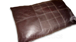 dog bed brown leather