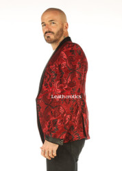 Deluxe Men's Vintage Maroon Blazer - side 